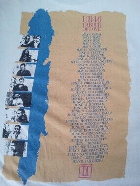 UB40 Labour of Love Tour Graphic Tee - Vintage 1990